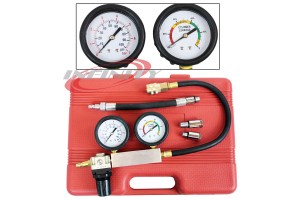 TU-21 COMPRESSION CYLINDER LEAKAGE LEAK DETECTOR AUTO ENGINE TESTER DUAL GAUGES